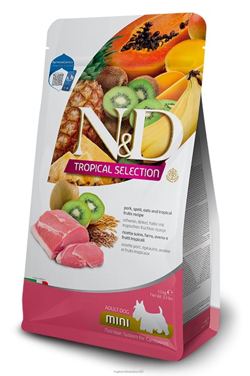 Compra Online farmina n&d dog mini tropical selection pork per cani adulti 1.5kg russo mangimi e Trova l'offerta più bassa