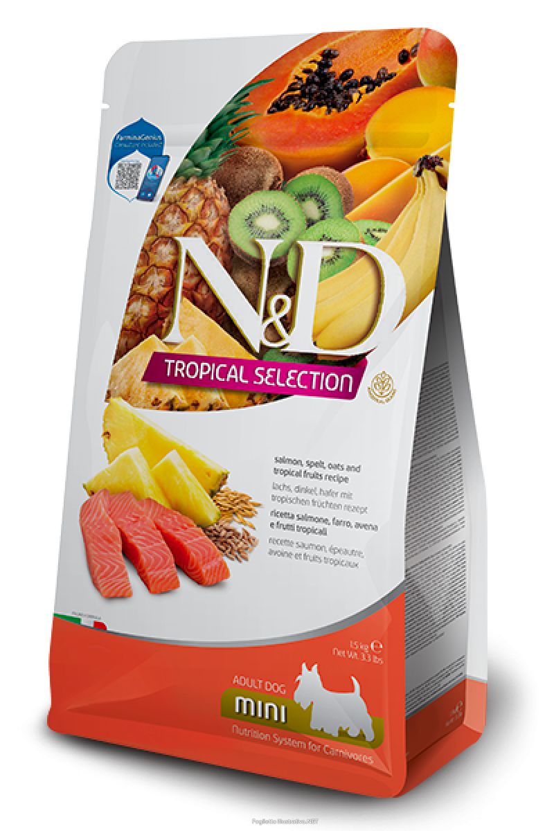 Compra Online farmina n&d dog mini tropical selection salmon per cani adulti 1.5kg russo mangimi e Trova l'offerta più bassa