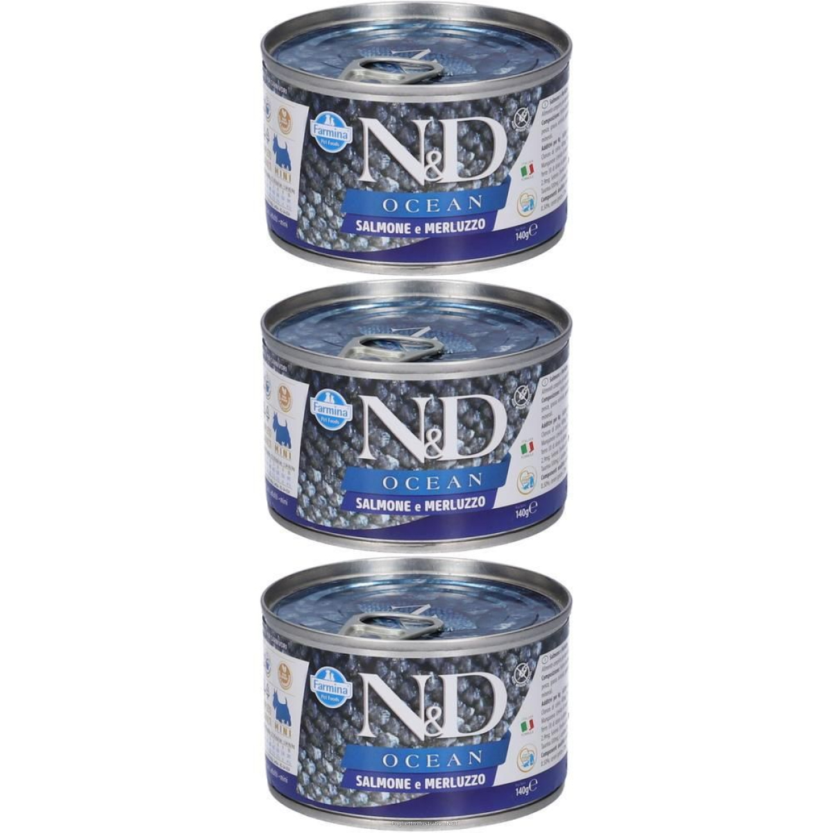 Compra Online farmina n&d dog ocean sea salmone & merluzzo adult mini 3x140 g e Trova l'offerta più bassa