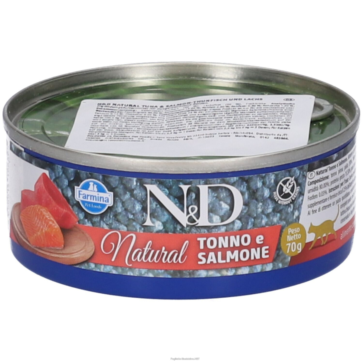 Compra Online farmina n&d natural con tonno & salmone wet food per gatti adult 70 g e Trova l'offerta più bassa