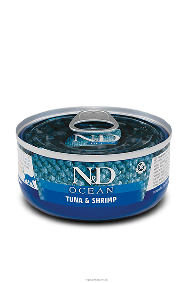 Compra Online farmina n&d ocean con tonno e gamberetto wet food per gatti adult 70 g e Trova l'offerta più bassa