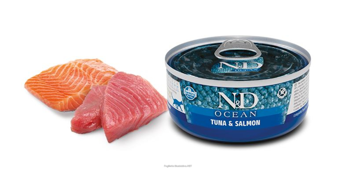 Compra Online farmina n&d ocean con tonno e salmone wet food per gatti adult 70 g ma e Trova l'offerta più bassa