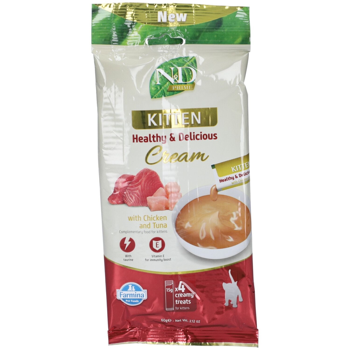Compra Online Farmina n&d prime kitten healthy & delicious cream con pollo e tonno 6 e Trova l'offerta più bassa