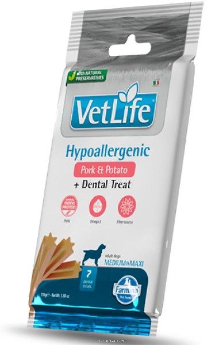 Compra Online farmina vet life cane snack hypoallergenic medium/maxi adult maiale patate 110gr e Trova l'offerta più bassa