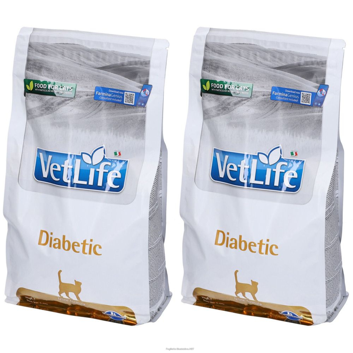 Compra Online farmina vetlife diabetic feline formula per gatti set da 2 2x2000 g ma e Trova l'offerta più bassa