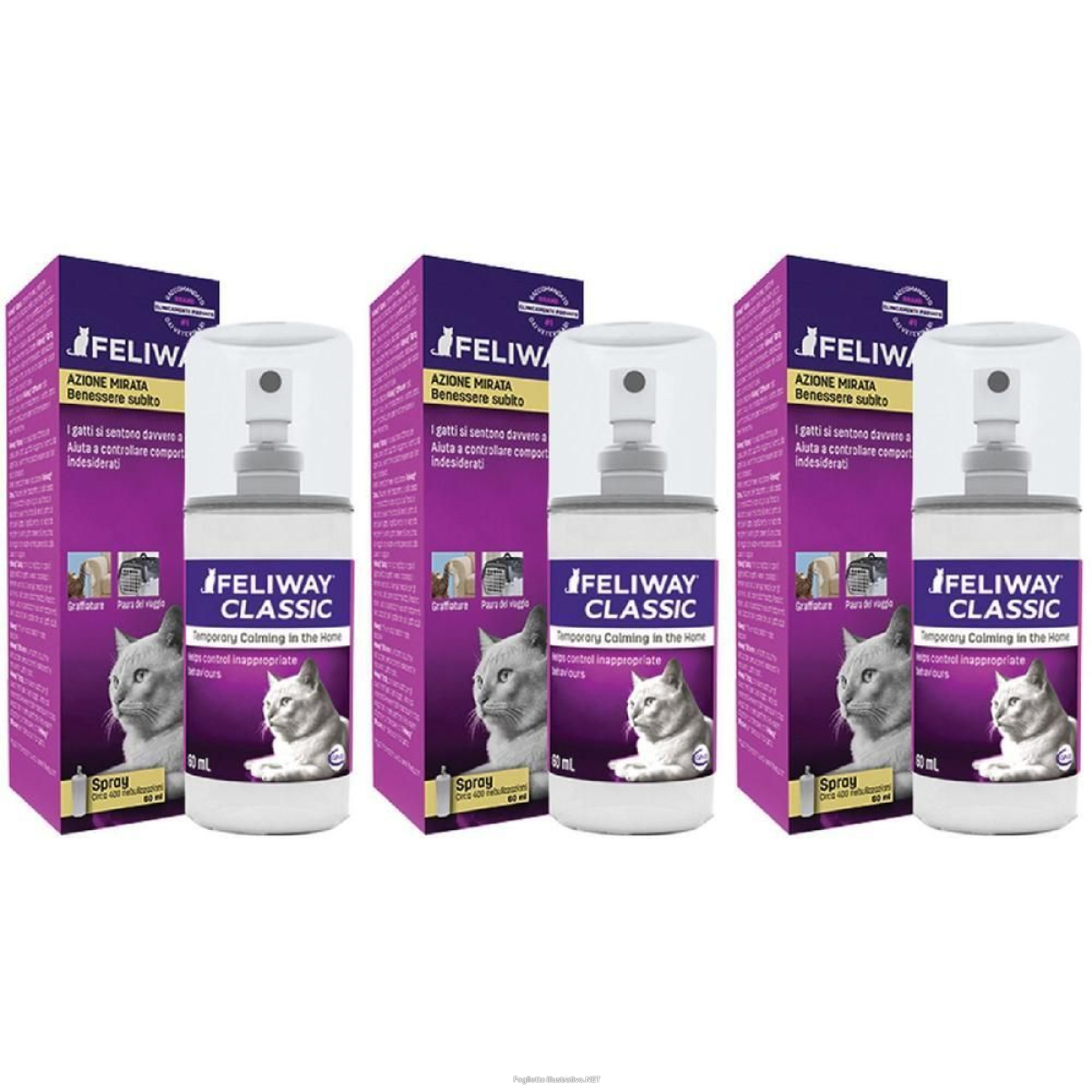Compra Online feliway classic spray 60 ml 3x60 ml e Trova l'offerta più bassa