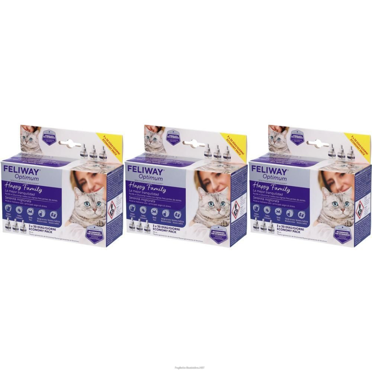 Compra Online feliway® optimum happy family 3 ricariche 3x144 ml e Trova l'offerta più bassa