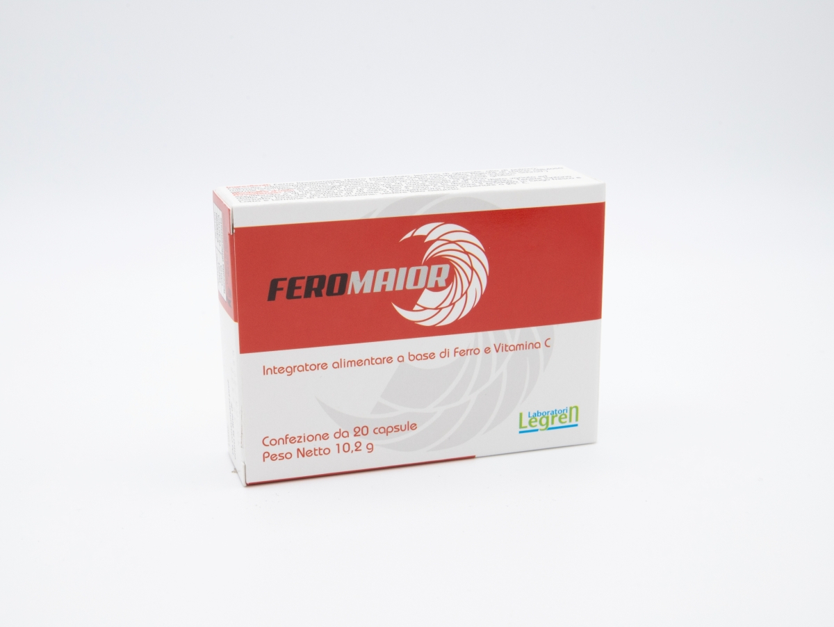 Compra Online Feromaior - legren - 20 capsule - integratore di ferro liposomiale e vitamina c per anemia e stanchezza e Trova l'offerta più bassa