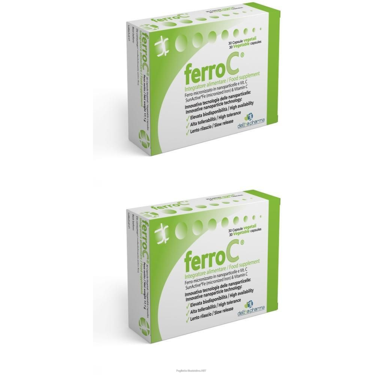 Compra Online ferroc 30 capsule vegetali con ferro ad alta biodisponibilità e lento e Trova l'offerta più bassa