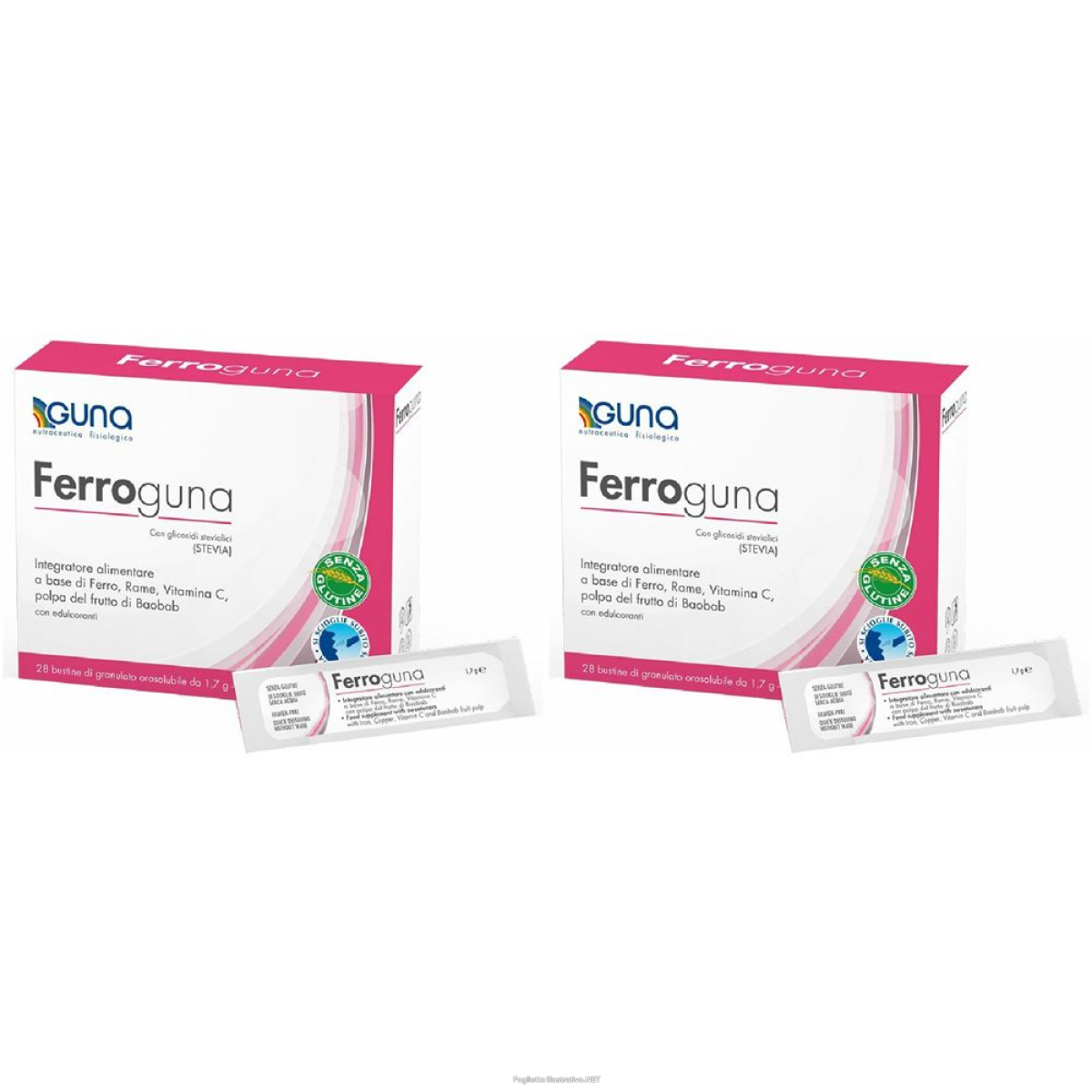 Compra Online ferroguna set da 2 2x28 pz bustina e Trova l'offerta più bassa