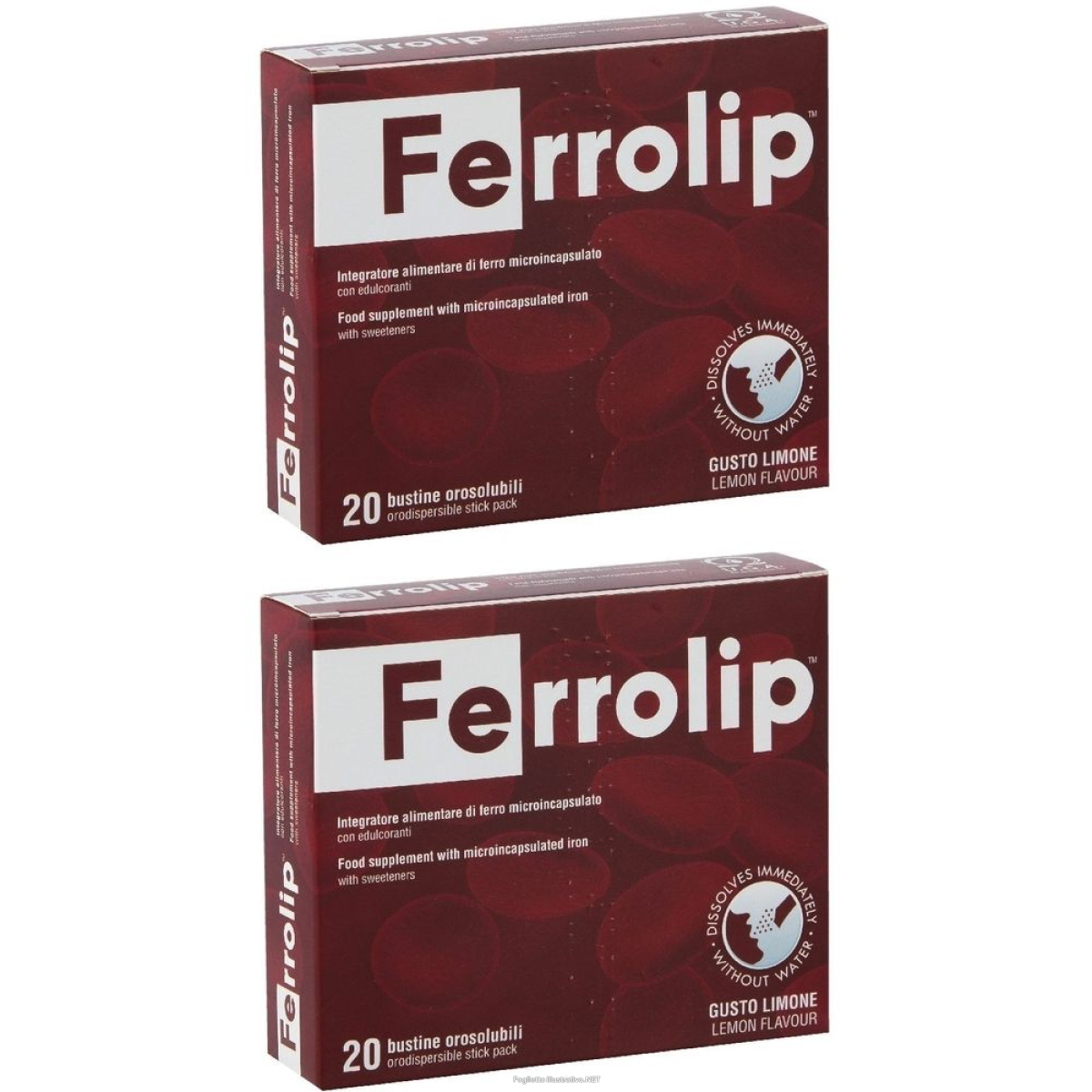 Compra Online ferrolip 20 bustine orosolubili gusto limone set da 2 2x20 pz bustina e Trova l'offerta più bassa