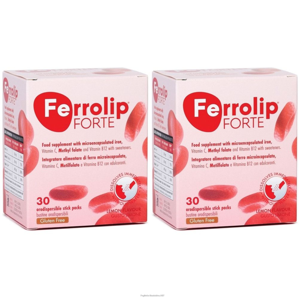 Compra Online ferrolip forte 30 stick packs da 1,8 g gusto limone set da 2 2x30x1,8 e Trova l'offerta più bassa