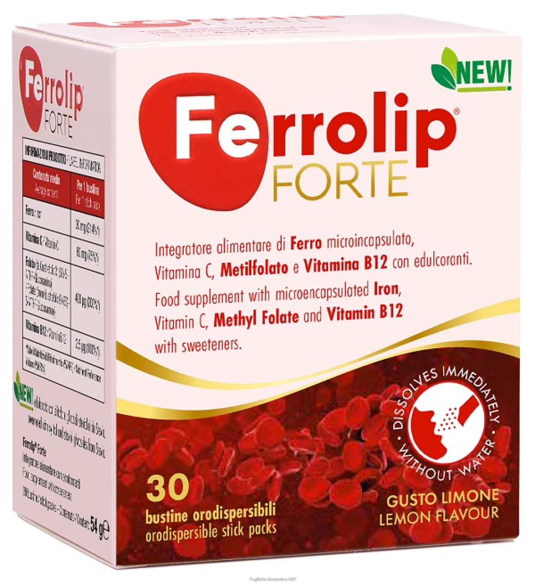 Compra Online ferrolip forte integratore di ferro con vitamine 30 bustine orodispersibili e Trova l'offerta più bassa