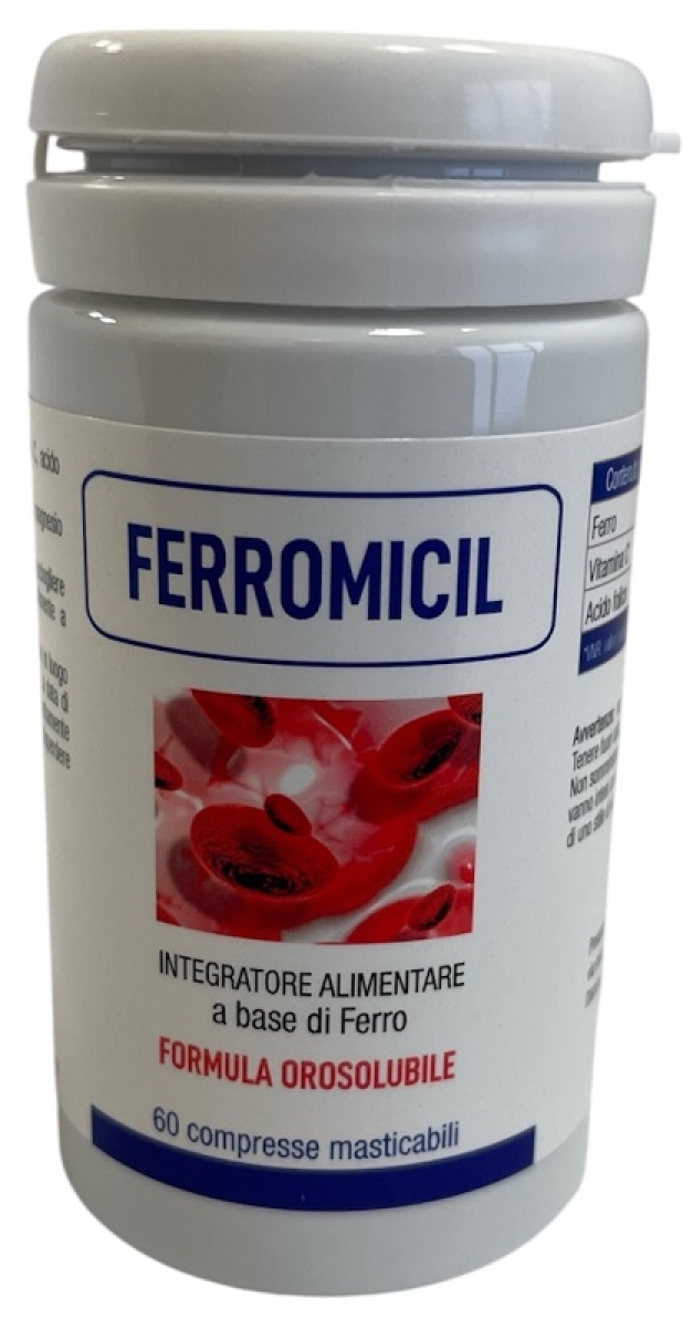 Compra Online Ferromicil integratore per la formazione dei globuli rossi e per la stanchezza 60 compresse orosolubili masticabili e Trova l'offerta più bassa
