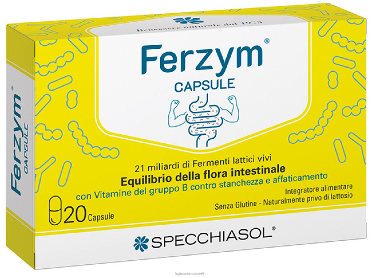 Compra Online ferzym capsule 20 capsule senza glutine naturalmente privo di lattosio e Trova l'offerta più bassa