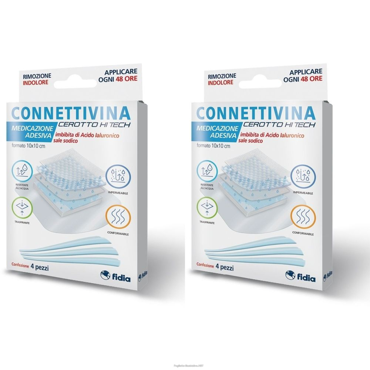 Compra Online fidia connettivina cerotto hi tech medicazione adesiva 10x10cm set da e Trova l'offerta più bassa
