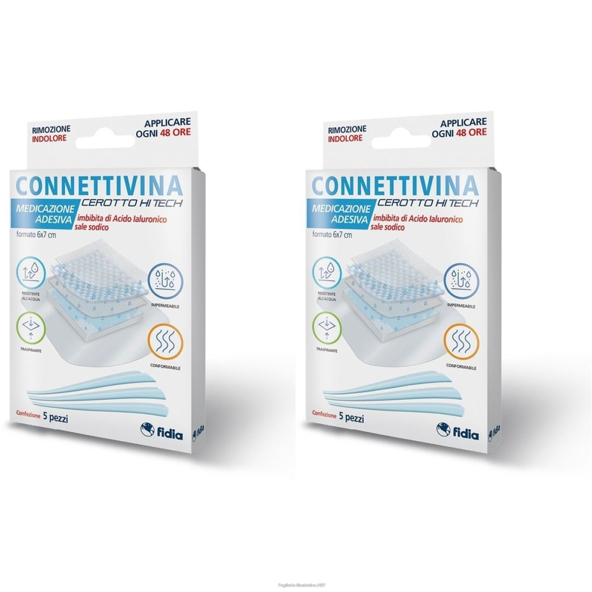 Compra Online fidia connettivina cerotto hi tech medicazione adesiva 6x7cm set da 2 e Trova l'offerta più bassa