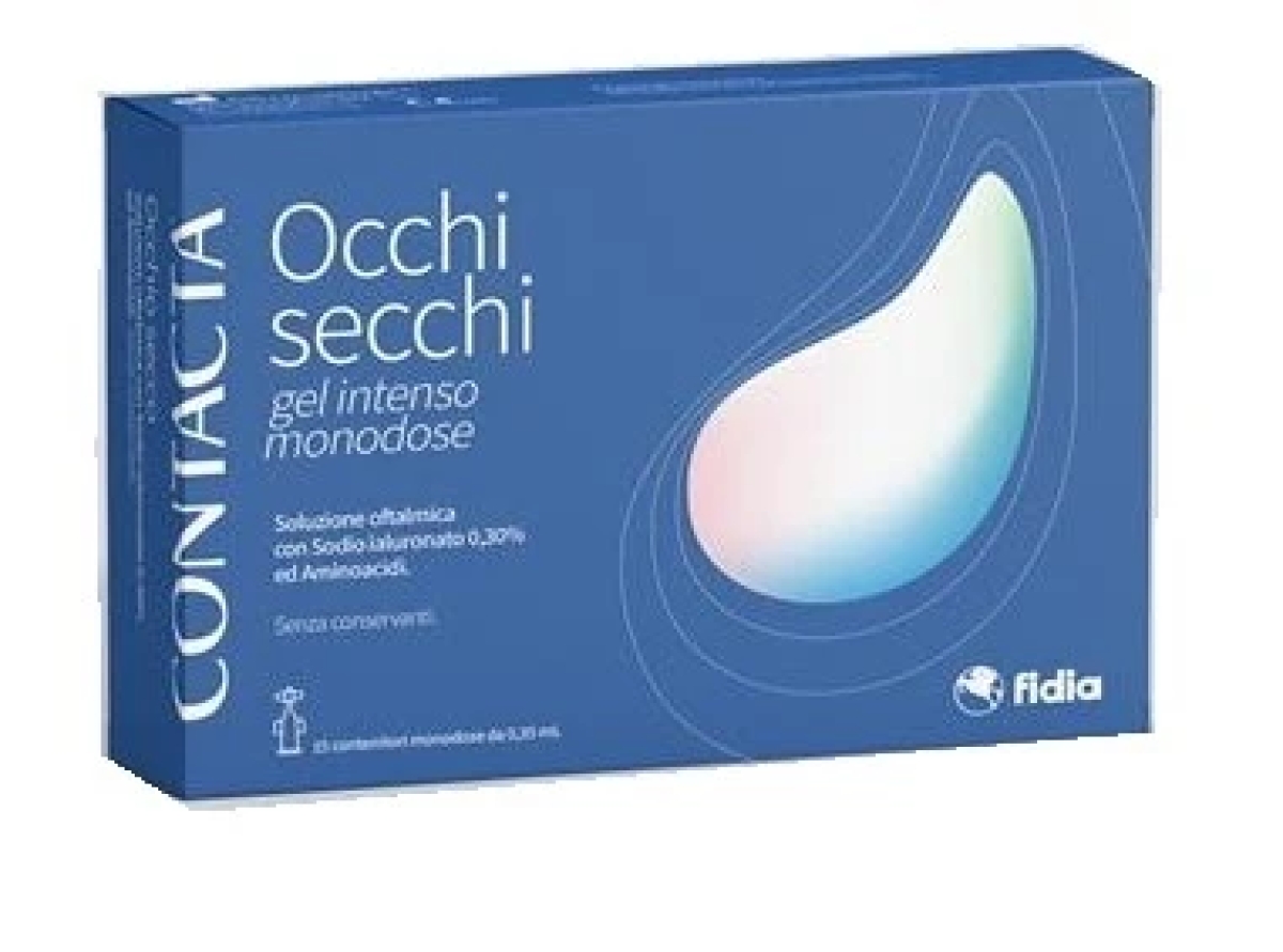 Compra Online Fidia contacta occhi secchi gel intenso - gel oftalmico lubrificante, 15 contenitori da 0,35 ml e Trova l'offerta più bassa