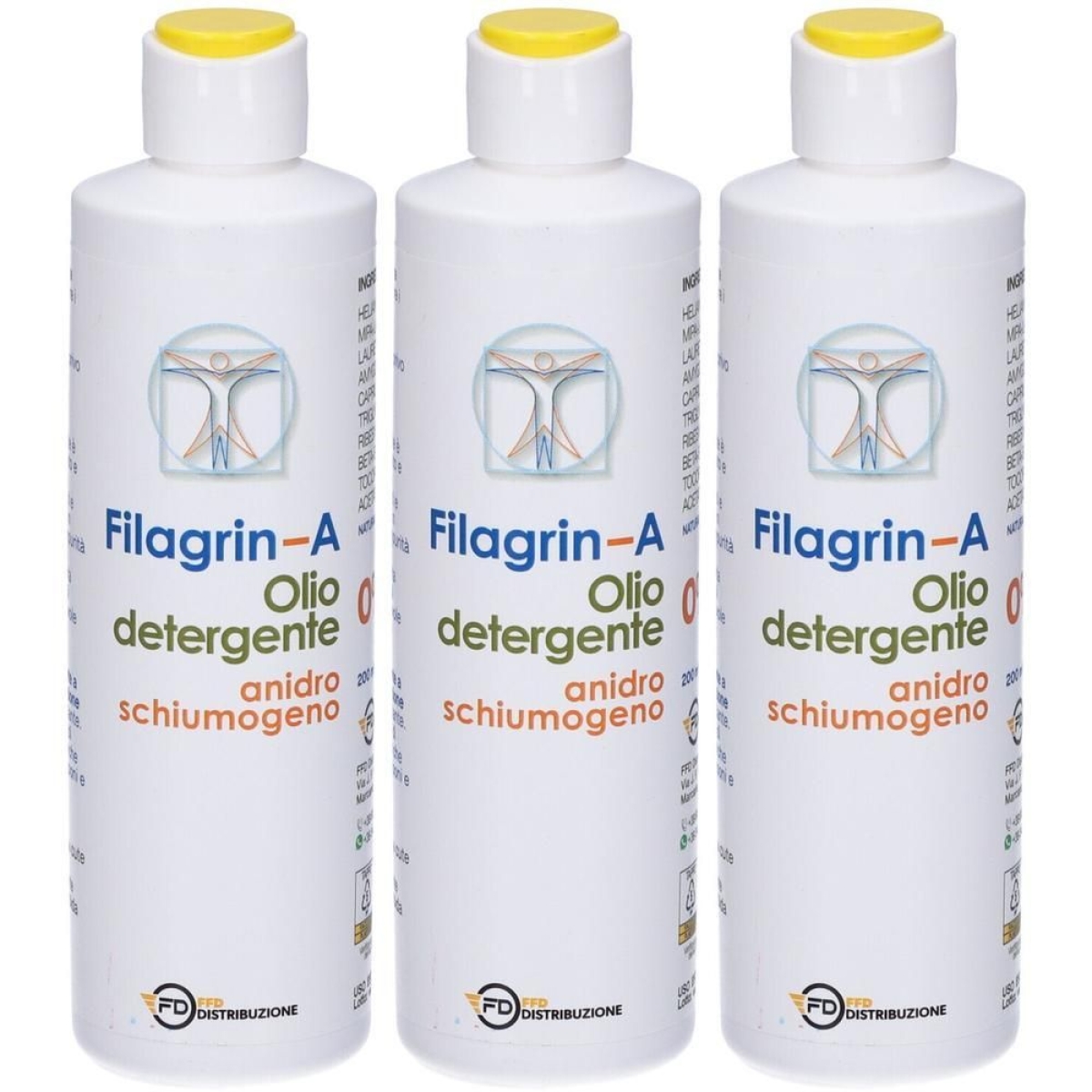 Compra Online filagrin-a olio detergente 200 ml 3x200 ml soluzione e Trova l'offerta più bassa