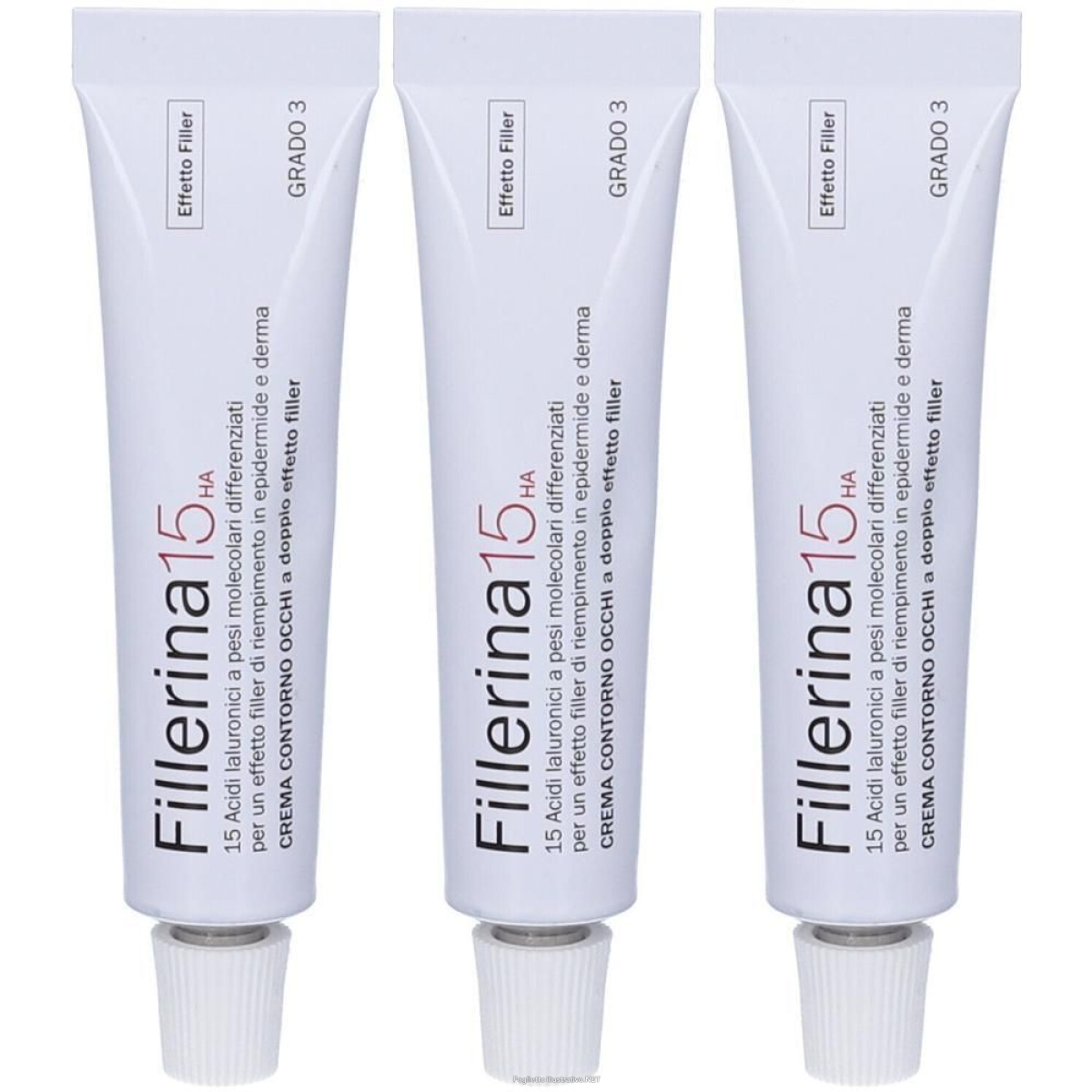 Compra Online fillerina 15 ha base crema contorno occhi grado 3 tubo 3x15 ml e Trova l'offerta più bassa