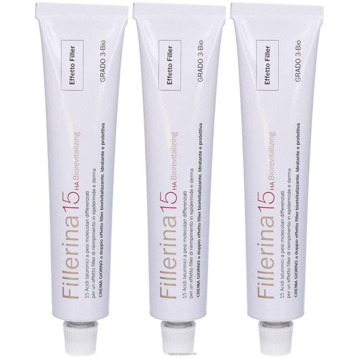 Compra Online fillerina 15 ha biorevitalizing day cream grado 3 bio tubo 3x50 ml e Trova l'offerta più bassa