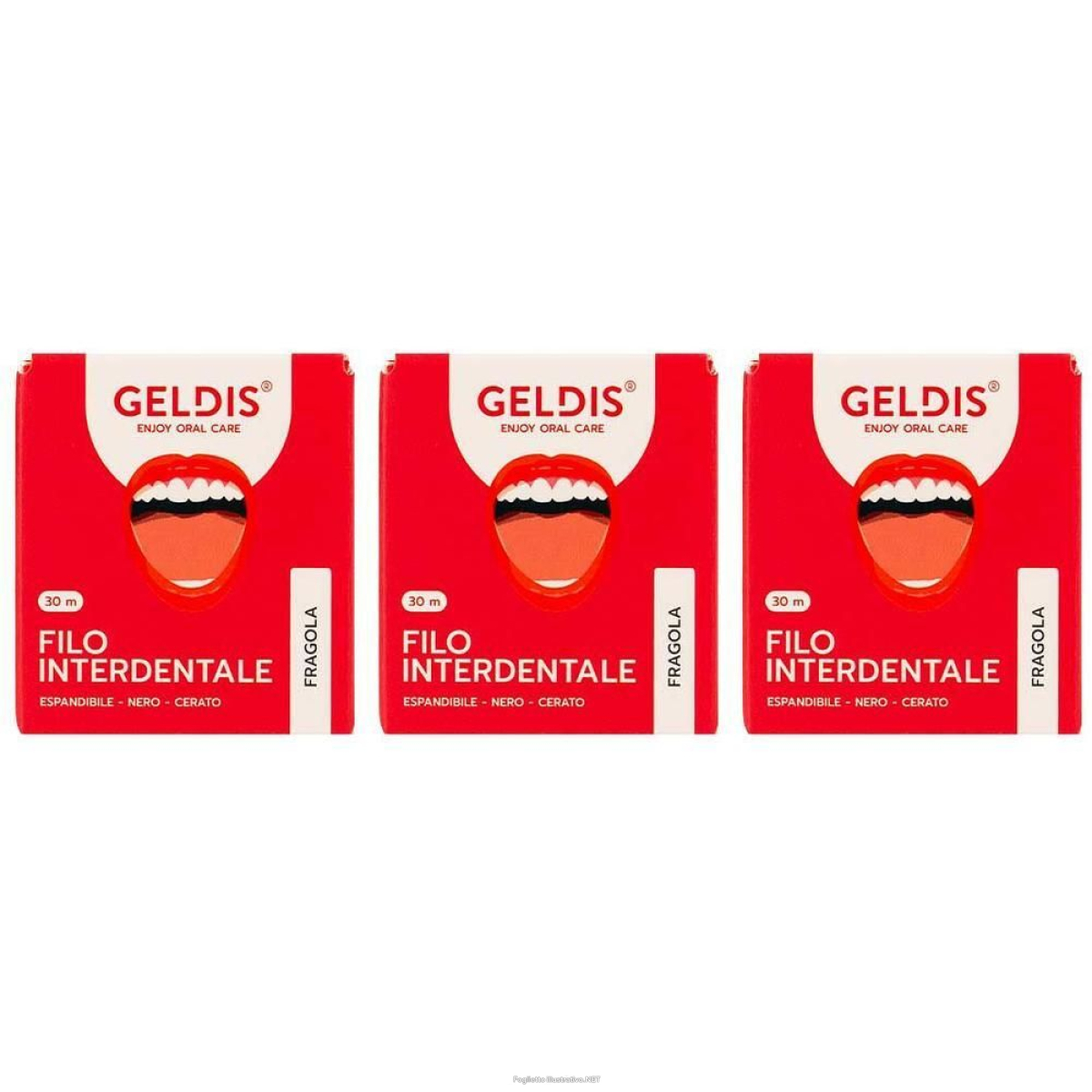 Compra Online filo interdentale geldis – fragola 3x1 st e Trova l'offerta più bassa