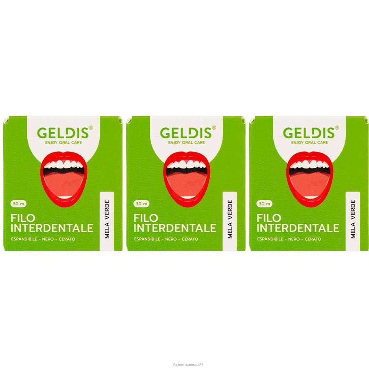 Compra Online filo interdentale geldis – mela verde 3x1 st e Trova l'offerta più bassa