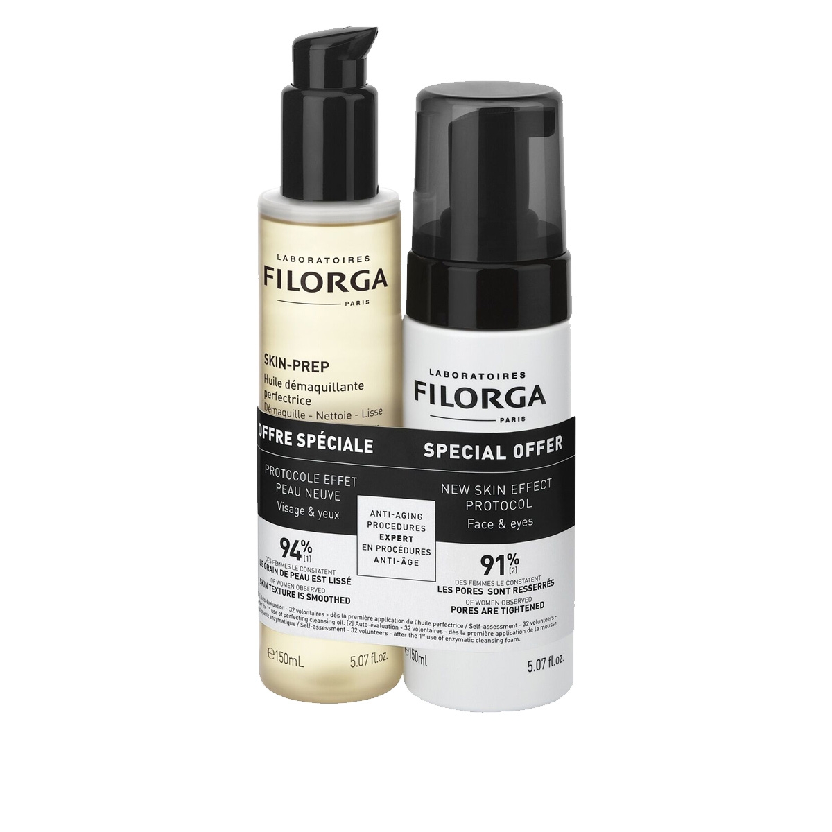 Compra Online Filorga duo cleansing oil + cleansing foam 2026 1 perfecting cleansing oil 150 ml + 1 enzymatic cleansing mousse 150 ml e Trova l'offerta più bassa