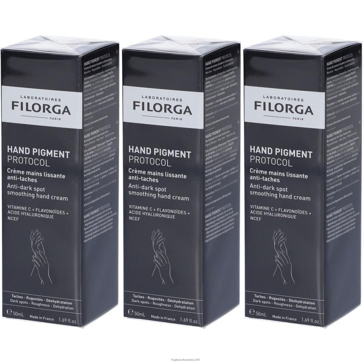 Compra Online filorga hand pigment protocol crema mani 3x50 ml e Trova l'offerta più bassa