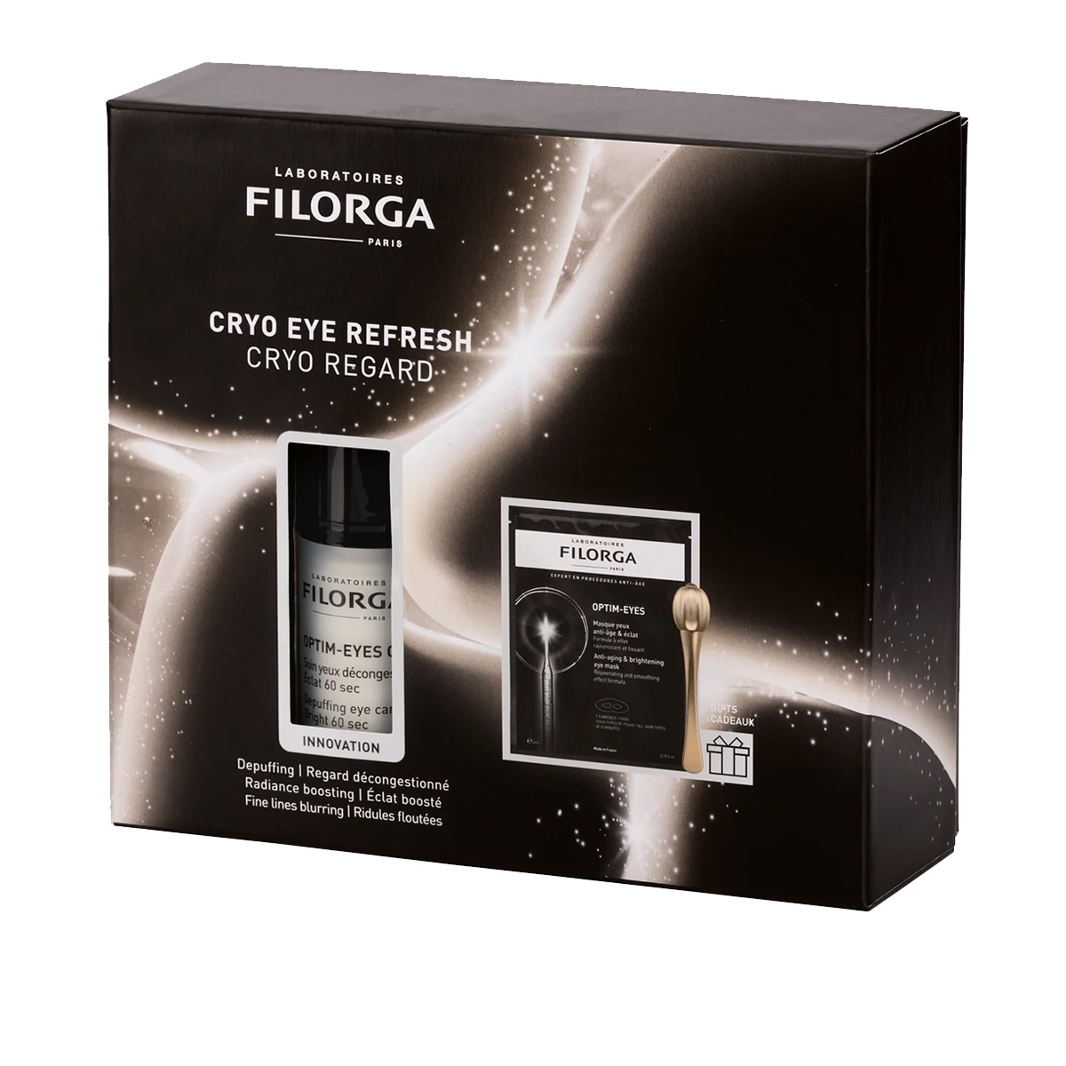 Compra Online Filorga optim-eyes cryo cofanetto contorno occhi antifatica con maschera occhi e spatola e Trova l'offerta più bassa