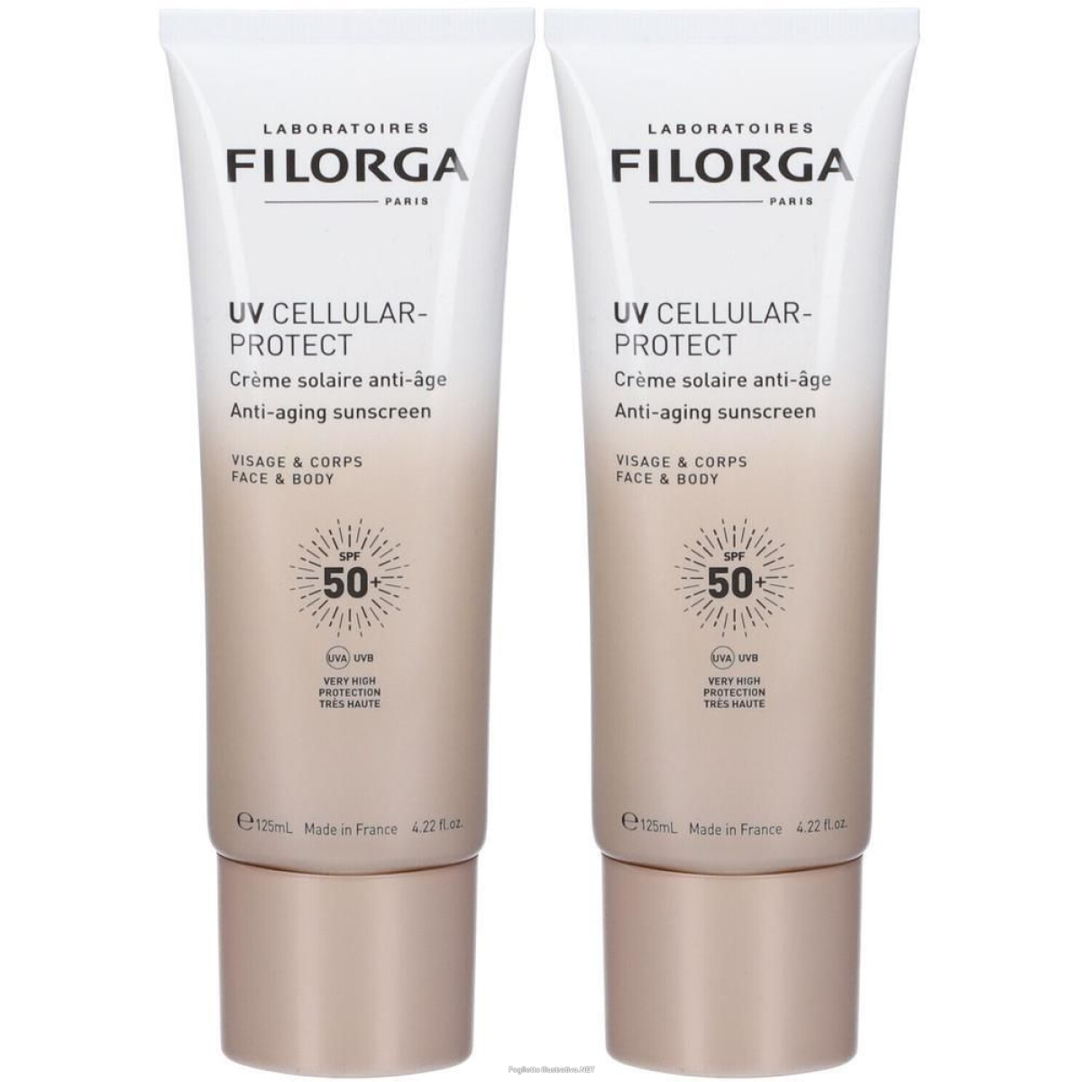 Compra Online filorga uv cellular protect face & body crema solare spf50+ 2x125 ml e Trova l'offerta più bassa