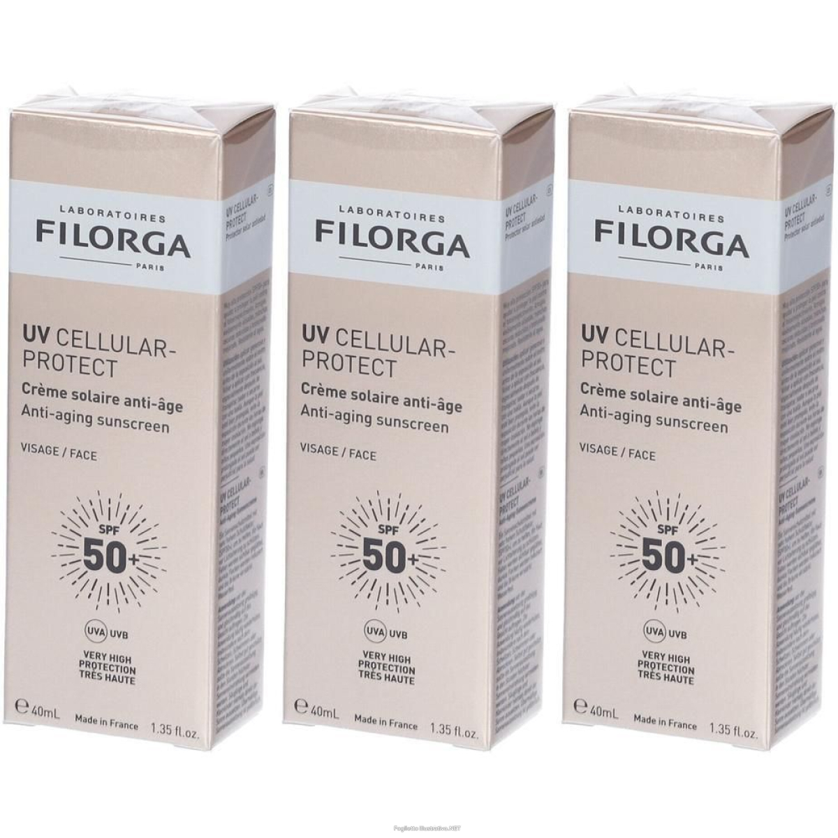 Compra Online filorga uv cellular protect face crema solare spf50+ 3x40 ml e Trova l'offerta più bassa