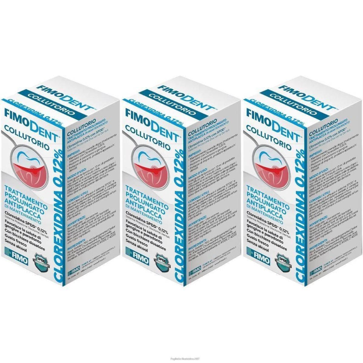 Compra Online fimodent collutorio clorexidina spdd 0,12% 200 ml 3x200 ml e Trova l'offerta più bassa