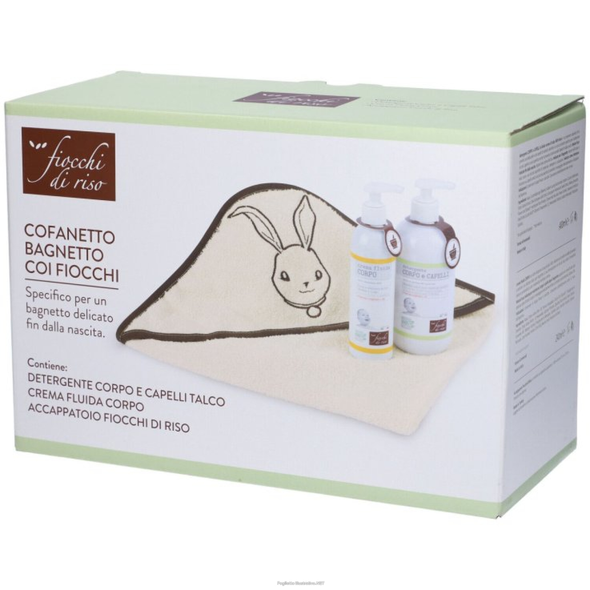 Compra Online fiocchi di riso cofanetto bagnetto crema fluida corpo 240 ml + detergente corpo e capelli talco 400 ml e Trova l'offerta più bassa