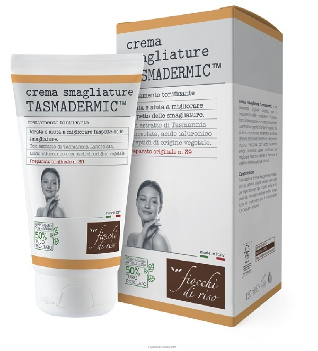 Compra Online fiocchi di riso crema smagliature tasmadermic 150 ml e Trova l'offerta più bassa