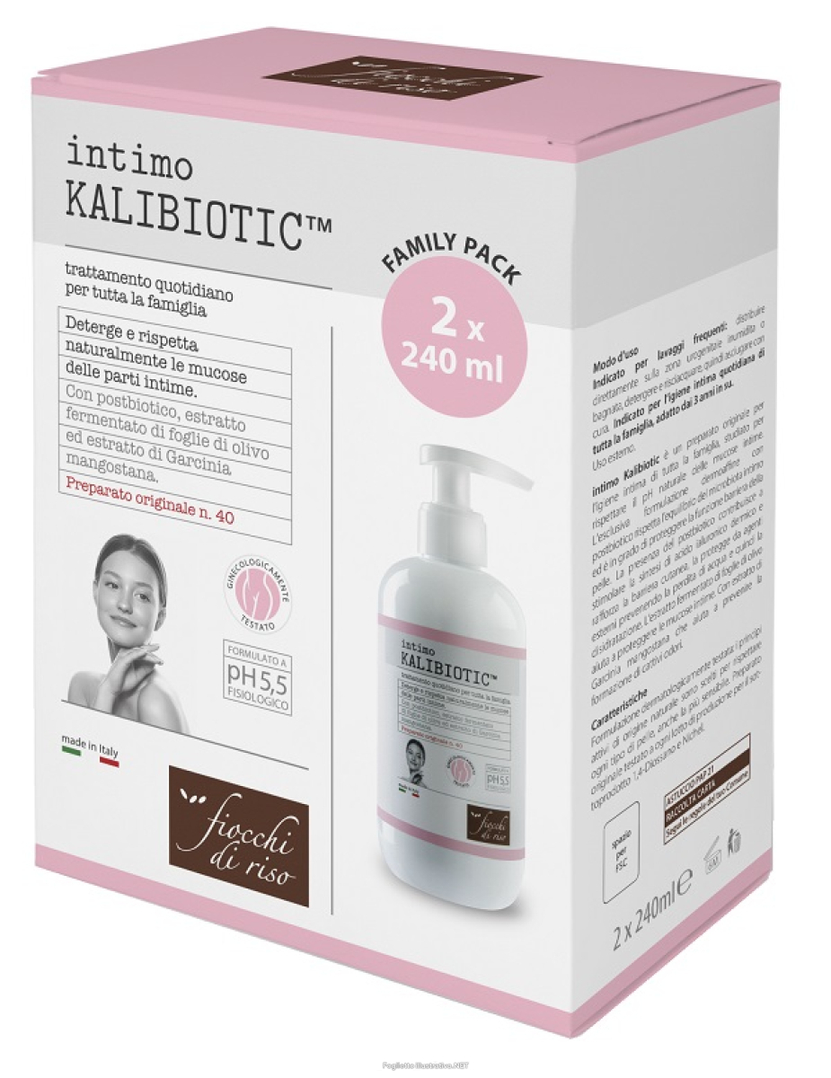 Compra Online fiocchi di riso intimo kalibiotic detergente intimo quotidiano per tutta la famiglia 2 x 240ml e Trova l'offerta più bassa