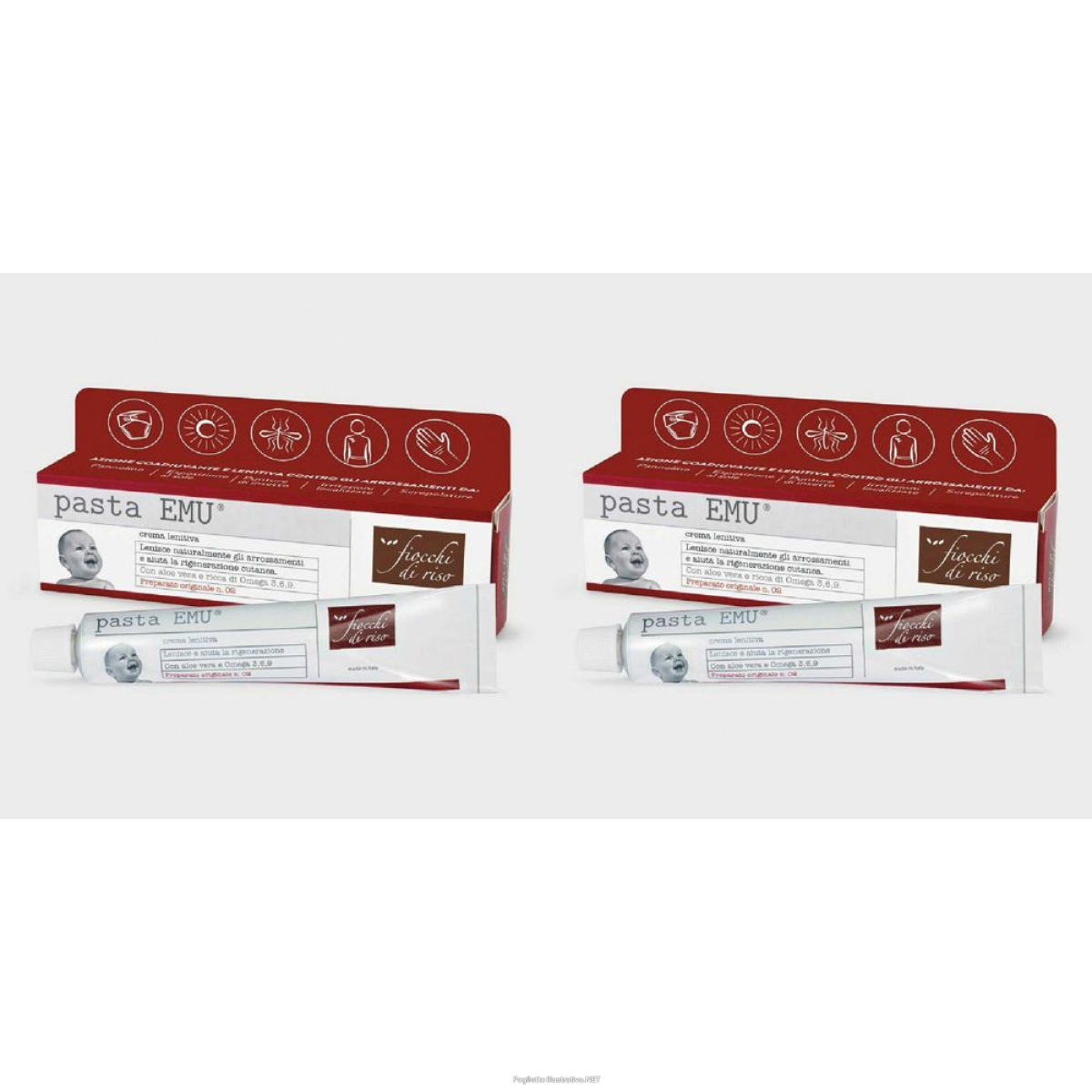 Compra Online fiocchi di riso pasta emu® set da 2 2x30 ml crema basica e Trova l'offerta più bassa