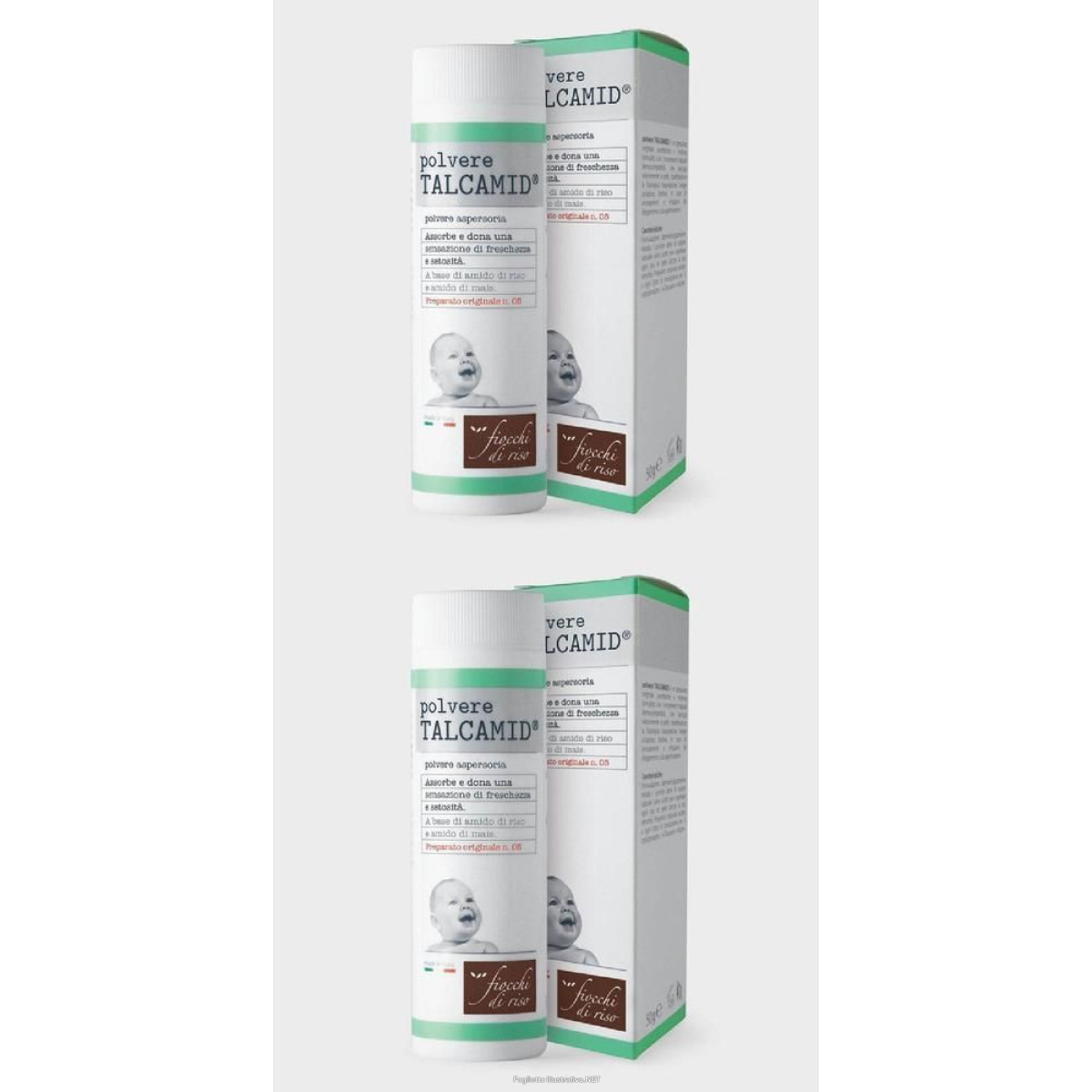 Compra Online fiocchi di riso polvere talcamid® 2x50 g e Trova l'offerta più bassa