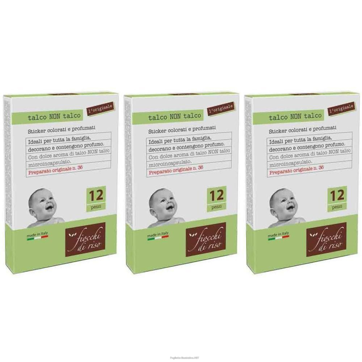 Compra Online fiocchi di riso talco non cerotti 12 pezzi 3x12 st e Trova l'offerta più bassa