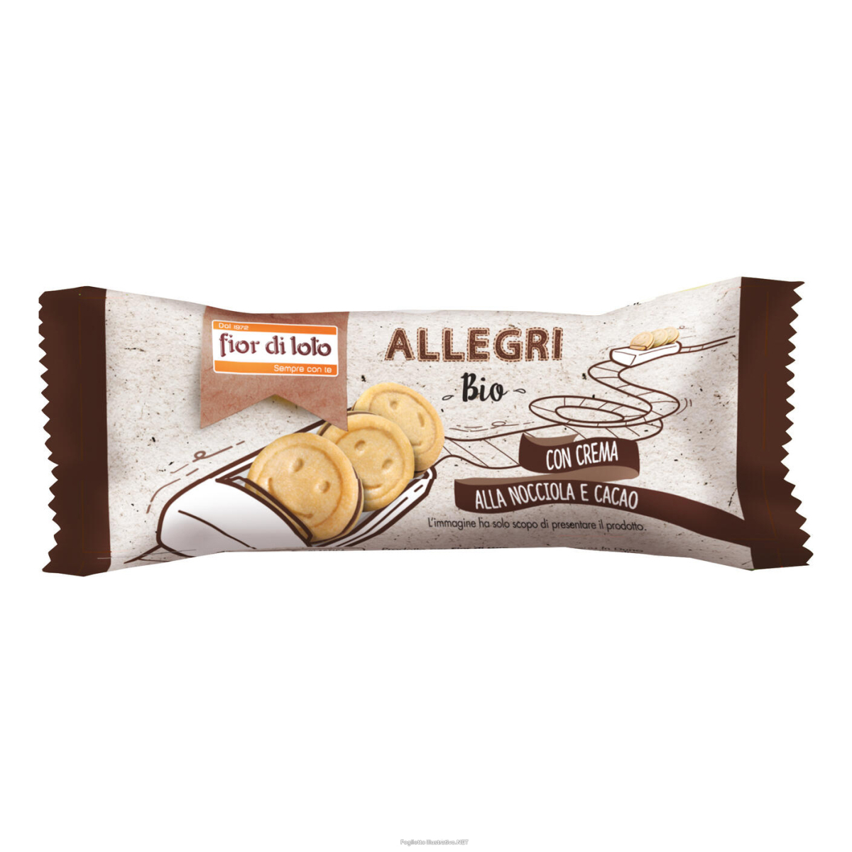 Compra Online fior di loto biscotti allegri farciti con crema alla nocciola 45 g e Trova l'offerta più bassa