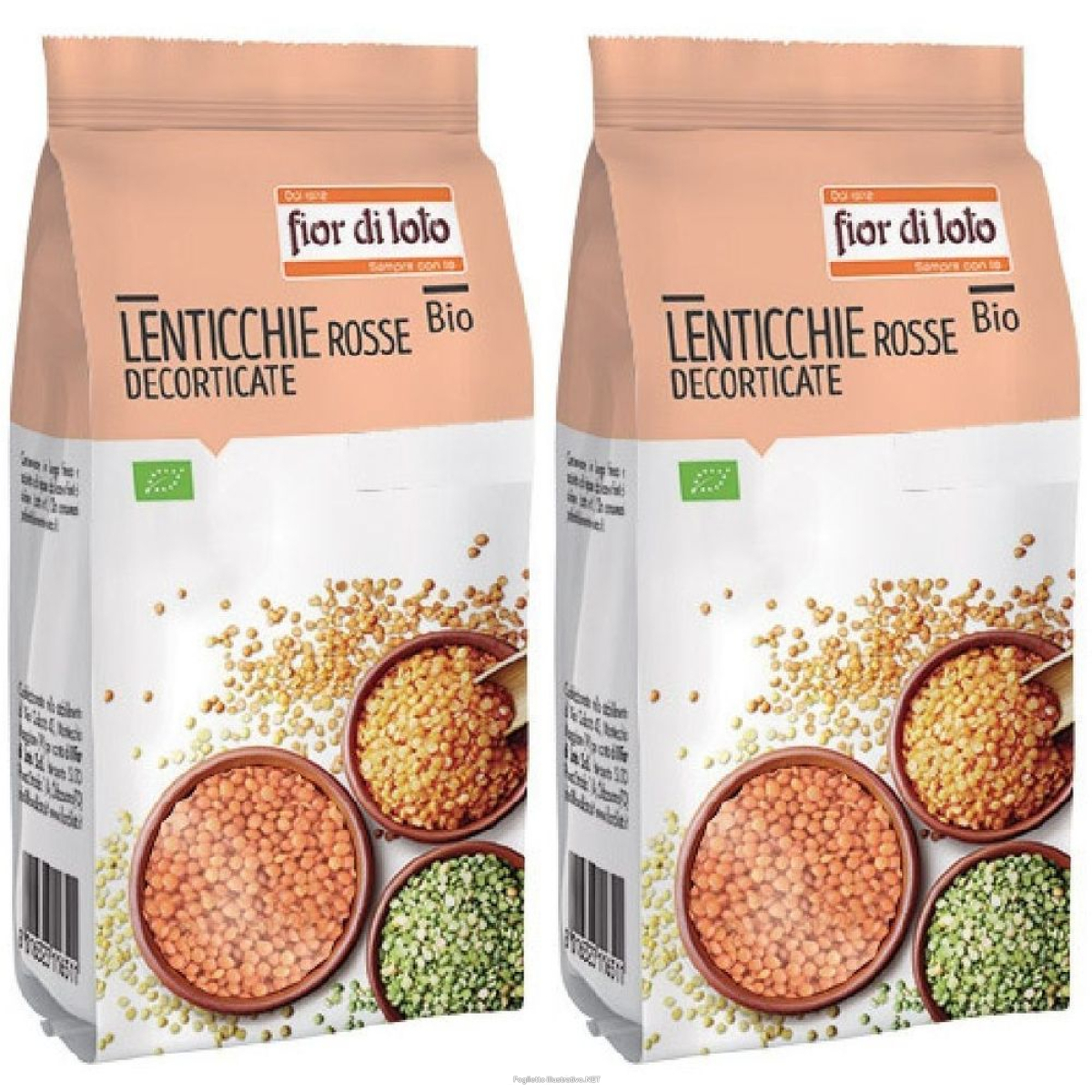 Compra Online fior di loto lenticchie piccole rosse decorticate bio set da 2 2x400 g e Trova l'offerta più bassa