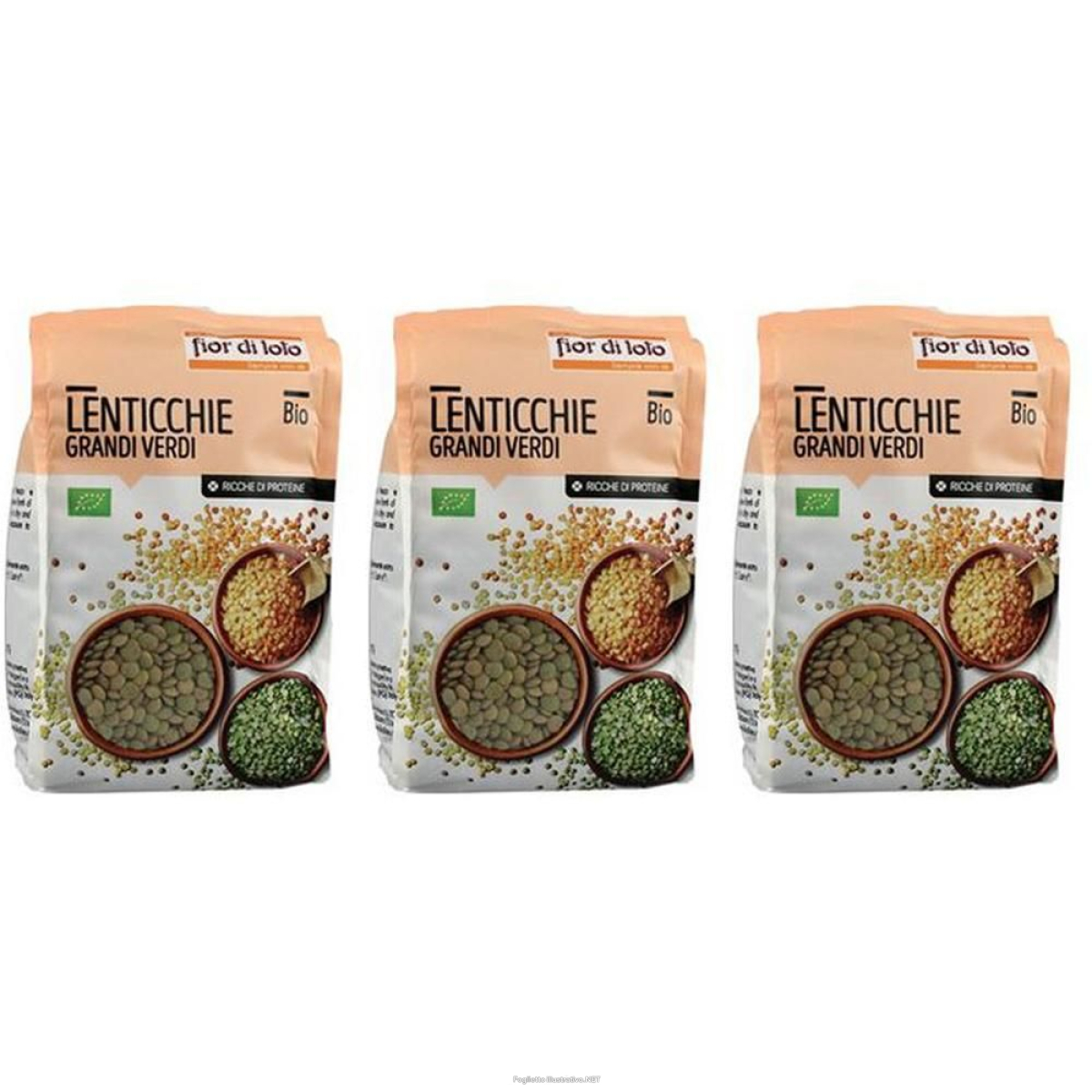 Compra Online fior di loto lenticchie verdi grandi bio 3x400 g e Trova l'offerta più bassa