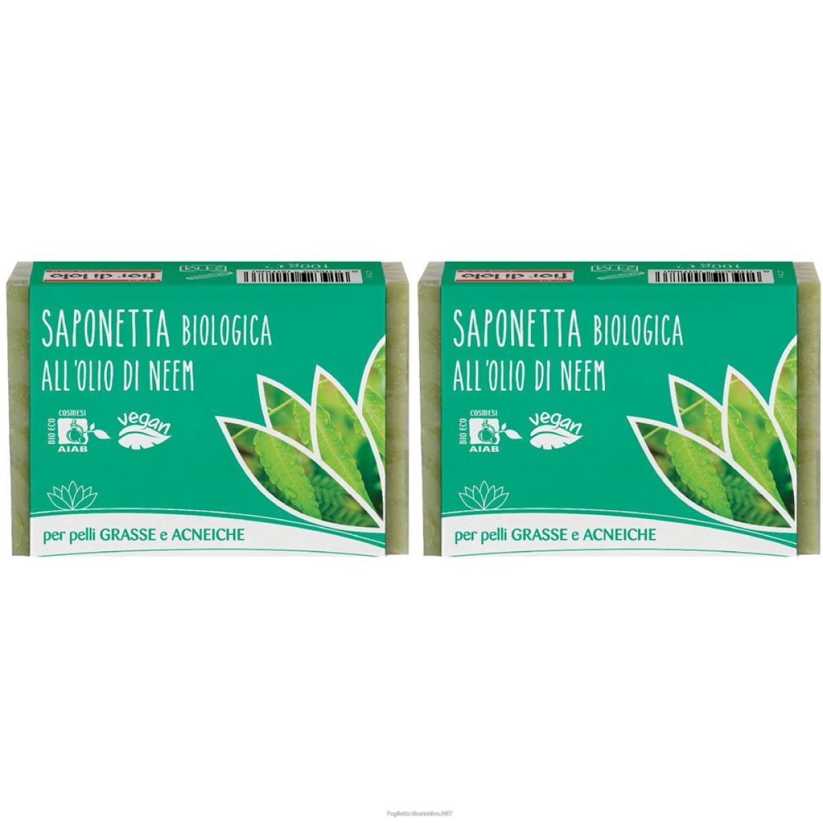 Compra Online fior di loto saponetta ol neem set da 2 2x100 g sapone e Trova l'offerta più bassa