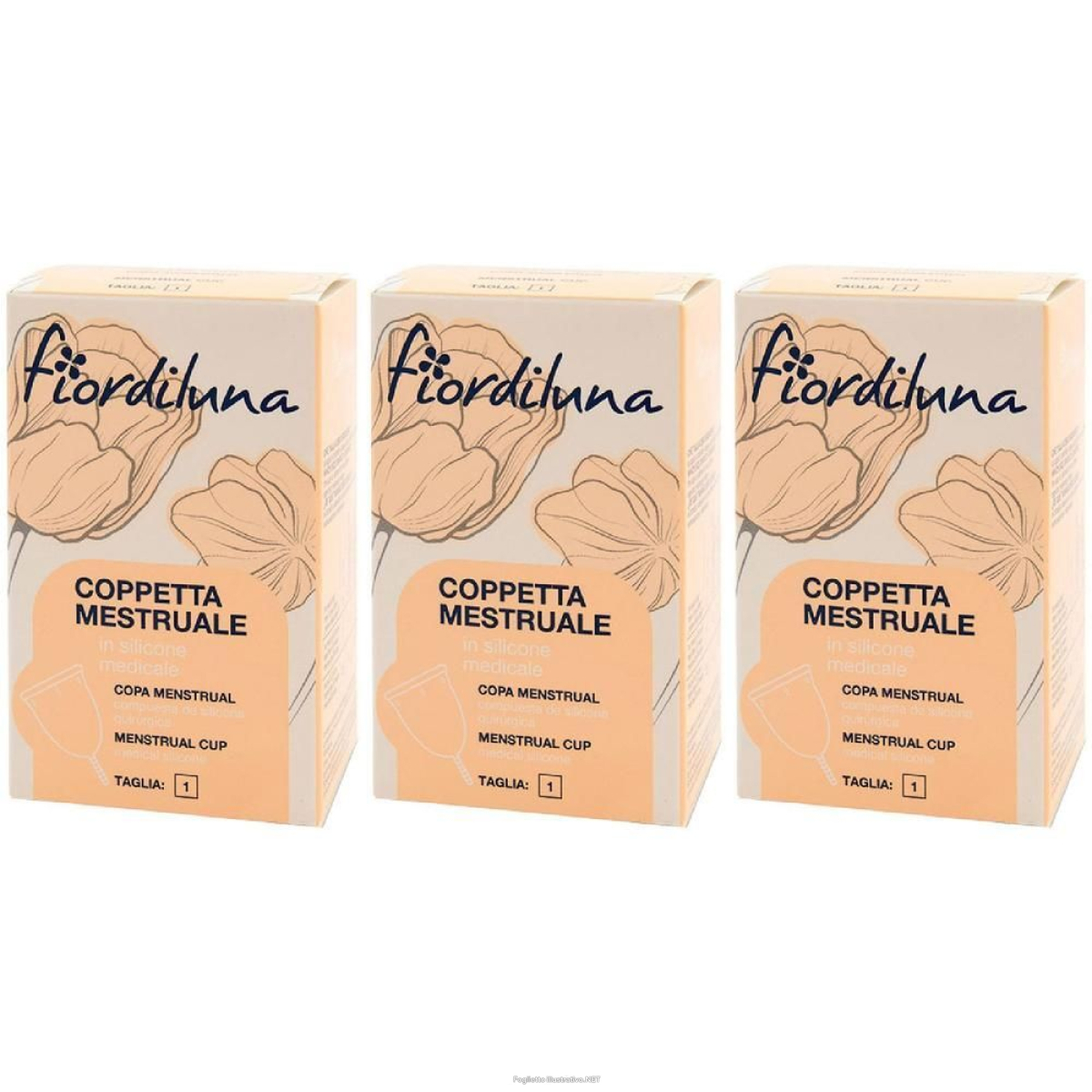 Compra Online fiordiluna coppetta mestruale in silicone taglia 1 3x1 st e Trova l'offerta più bassa