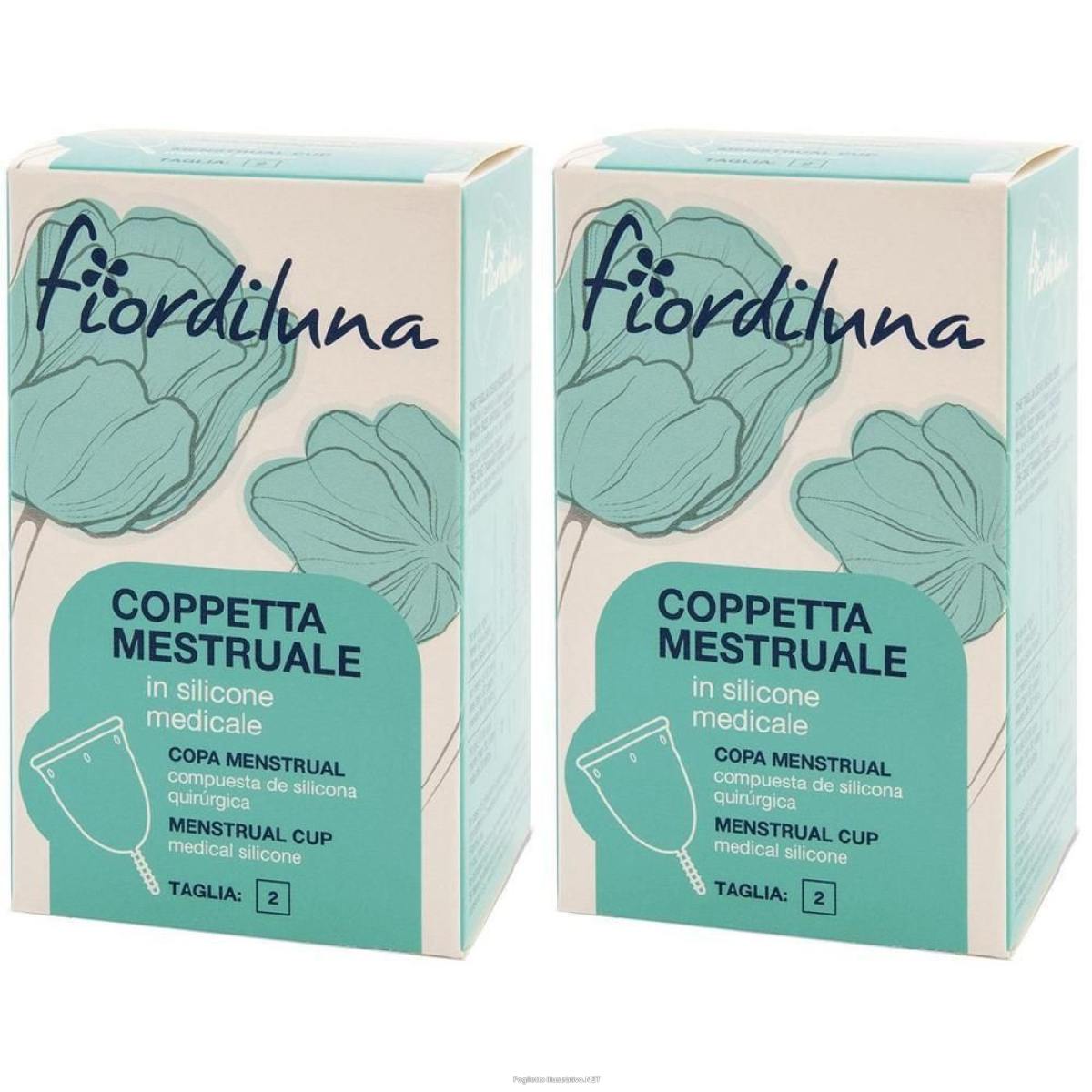 Compra Online fiordiluna coppetta mestruale in silicone taglia 2 2x1 st e Trova l'offerta più bassa