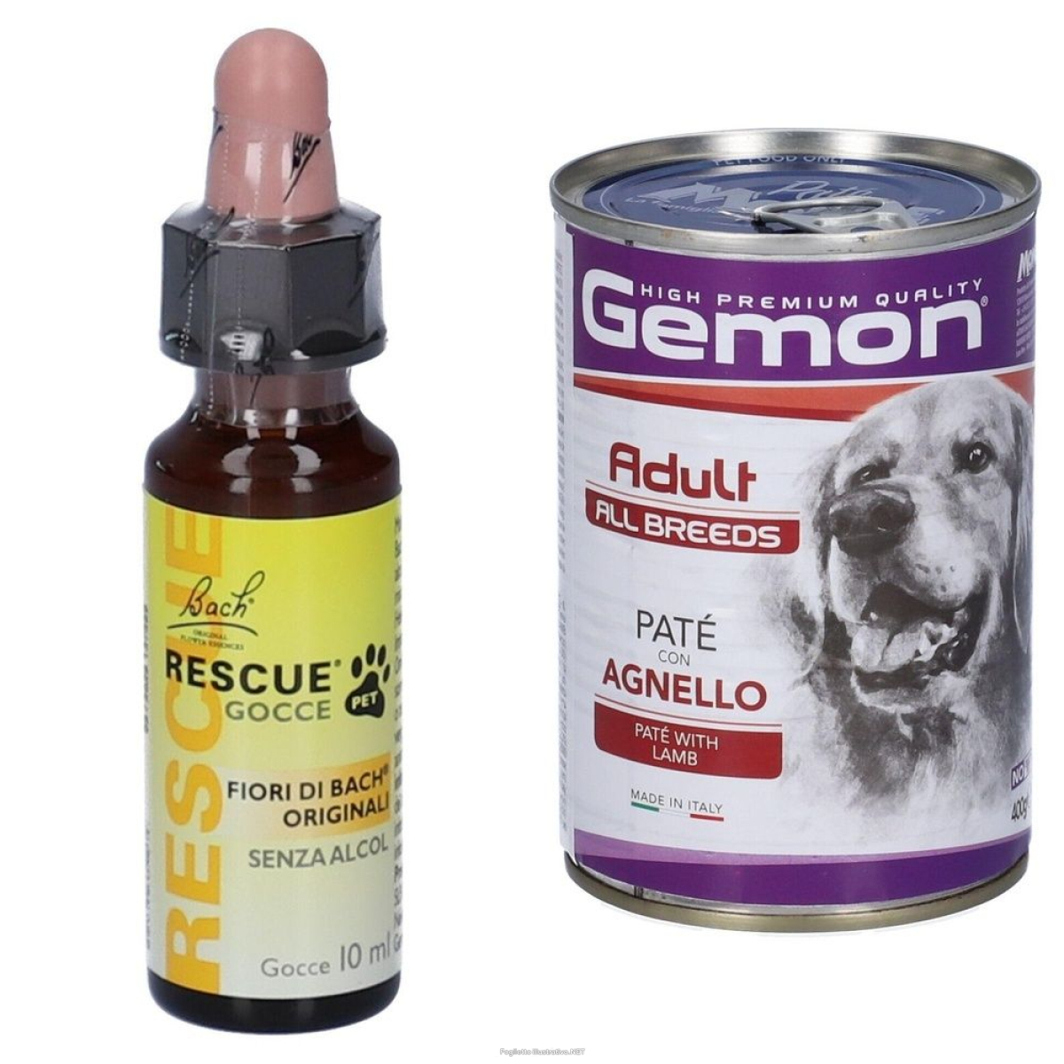 Compra Online fiori di bach rescue pet gocce + monge gemon paté agnello cani adulti e Trova l'offerta più bassa