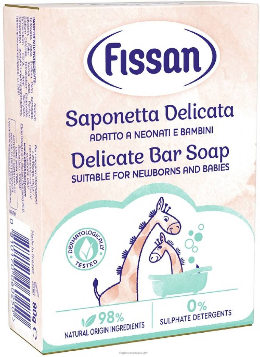 Compra Online fissan saponetta solida delicata adatta a neonati e bambini 90 grammi e Trova l'offerta più bassa