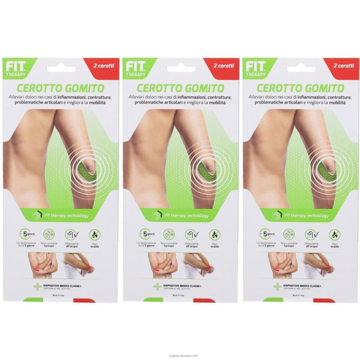 Compra Online fit therapy cerotto gomito 2 pezzi 3x2 st e Trova l'offerta più bassa