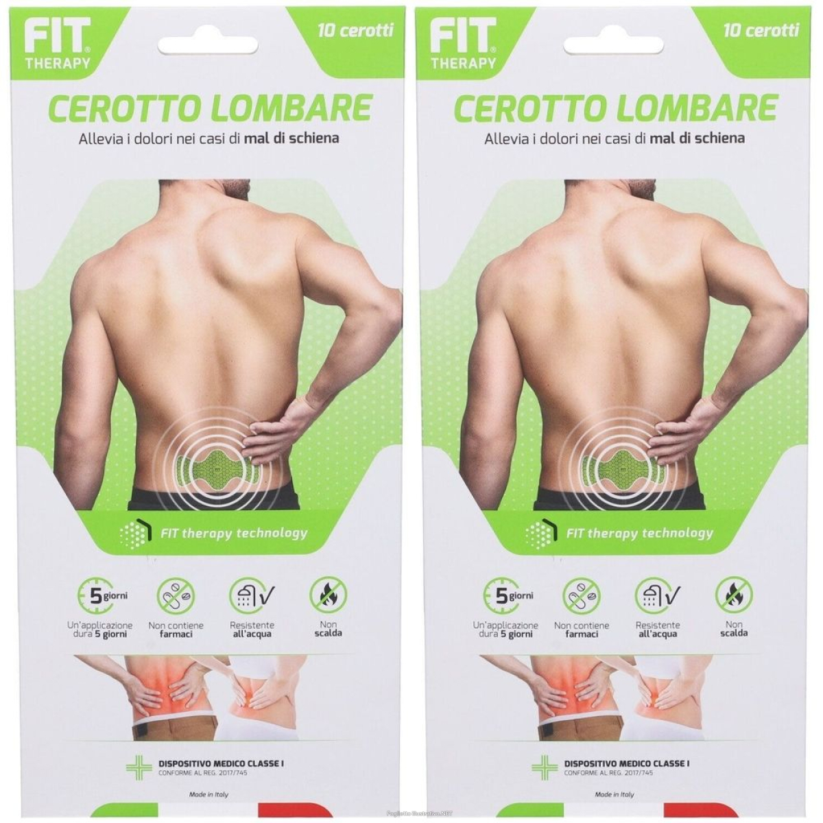 Compra Online fit therapy cerotto lombare set da 2 2x10 pz altro e Trova l'offerta più bassa