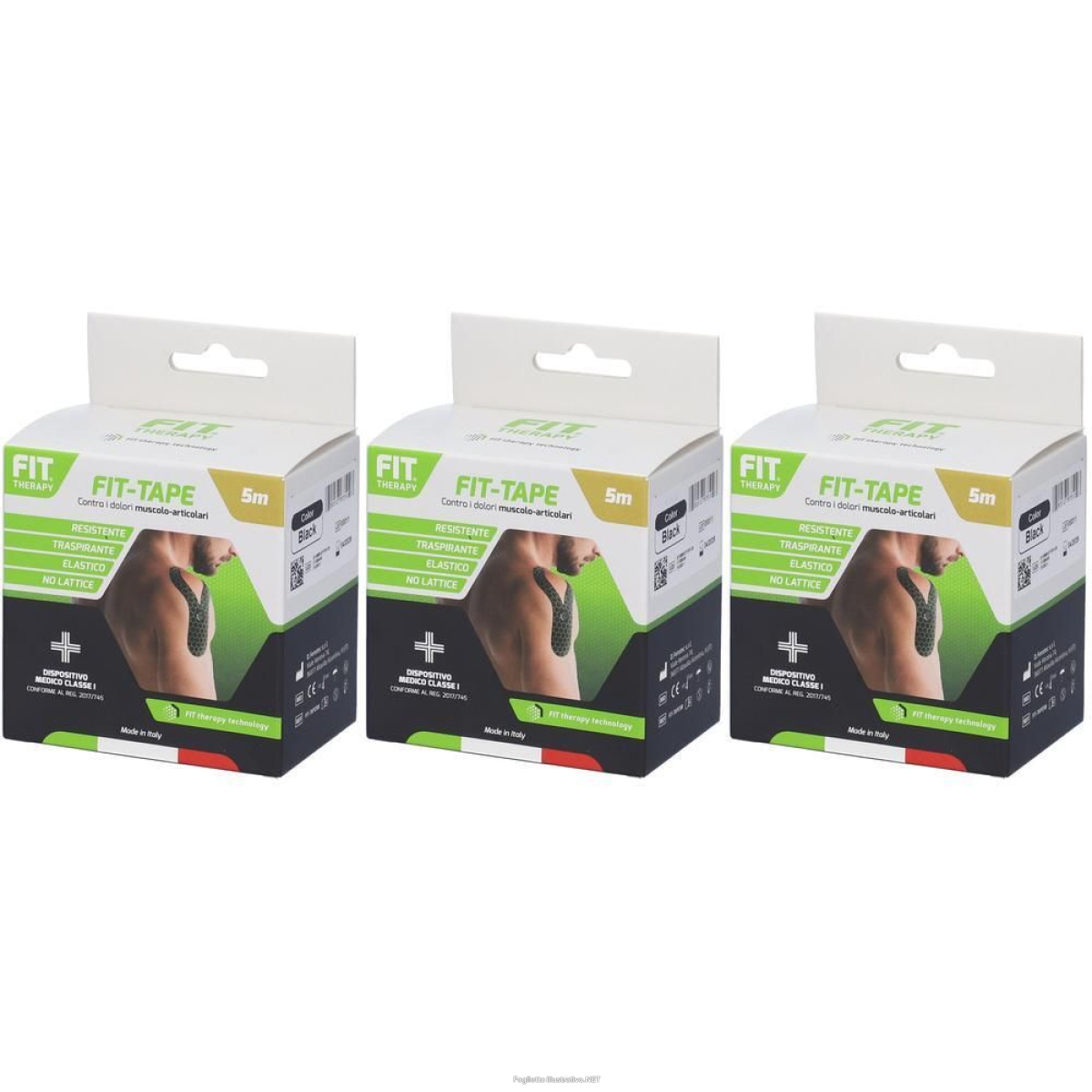 Compra Online fit therapy fit-tape rotolo colore nero 3x1 st e Trova l'offerta più bassa
